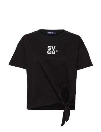 W. Knot Tee T-shirt Top Sort Svea