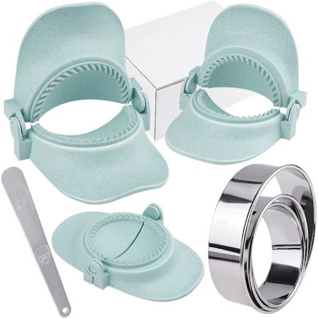 Dumpling Maker, Empanada Pressform Set med Ringkutter och Fyllningssked, Gyoza Maker Maskin i 3 Olika Storlekar, Köksredskap för Empanada, Pi
