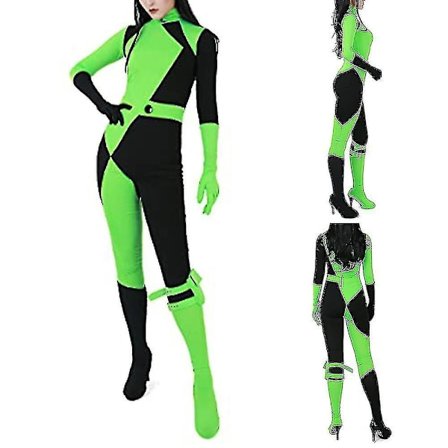 Kvindes Kim Possible Miss Go Body Jumpsuit Shego Cosplay Kostume Halloween Party Karneval Party Fancy Dress Up