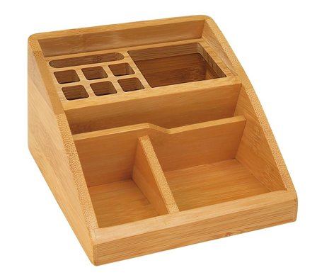 WEDO Stifteköcher Wedo Bambus 3 Fächer braun,