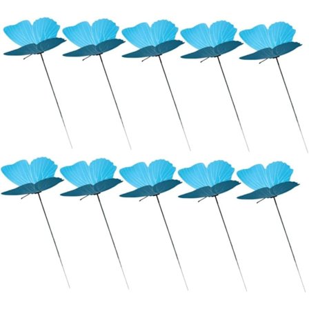 10 st blomdekorationer på pinne – trädgårdsdekoration & utomhusdekoration för kruka & rabatt_TF_TF