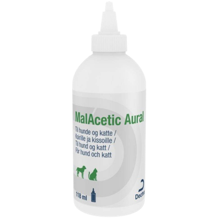 Dechra - MalAcetic Ørespyling for hunder og katter 118 ml - Hund - Hundepleie & kosttilskudd - Ørepleie for hund - ZOO.no