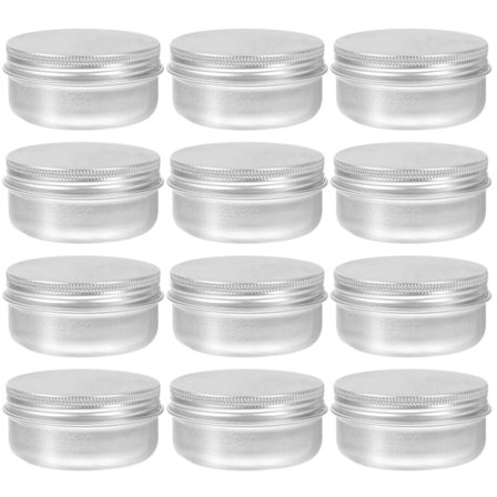 18 st Aluminium Förvaringsburkar Metallbehållare Små Burkar för Godis Teblad Kosmetika