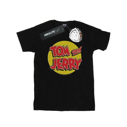 Tom And Jerry Herr T-shirt med cirkellogotyp L Svart Black L