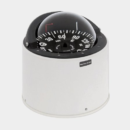 Riviera piedestal kompass White Star 5", vit/svart