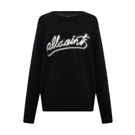 AllSaints ‘Signature’ sweater with logo Sort, Herre