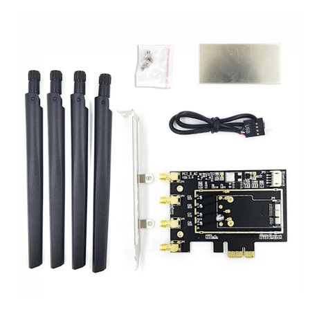 BCM94360CSAX BCM943602CS BCM94360CS2 Stationär PCIE PC Wifi WLAN-kort Bluetooth-kompatibel Adapter Converter 2/3/4 Antenn