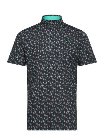 PUMA Golf Mattr Paradise Polo - Lc - Black - S