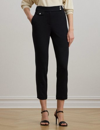 Lauren Ralph Lauren Ponte Ankle Pant - Black - S