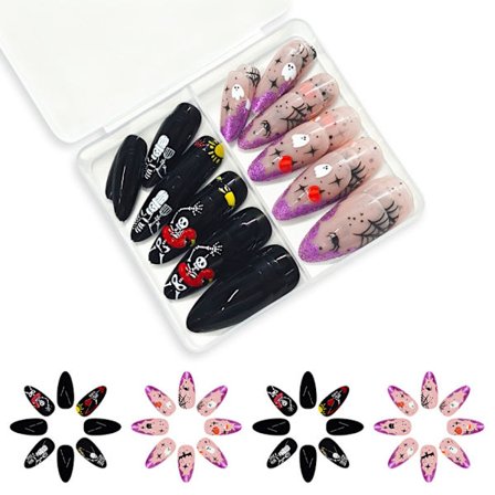 Mantelinmuotoiset tekokynnet, liimattavat, Halloween-teemaiset, naisille