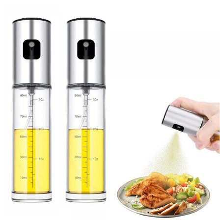 Sprayflaska för blandning av vinäger och olja (100 ml, 6 flaskor), med rengöringsborste