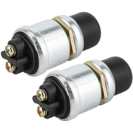 Trykknappbryter 2 stk Horn Motorstart Bryter SPST Trykknapp Startbryter Vanntett Trykknapp Startbryter 50A 12V for Bil Båt