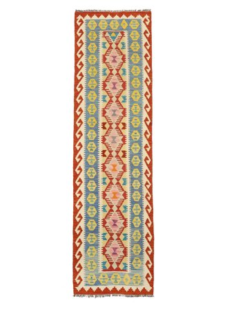 Kelim Afghan Old Style Vloerkleed Handgeweven 80X285 Tapijtloper Donkerrood/Beige Afghanistan