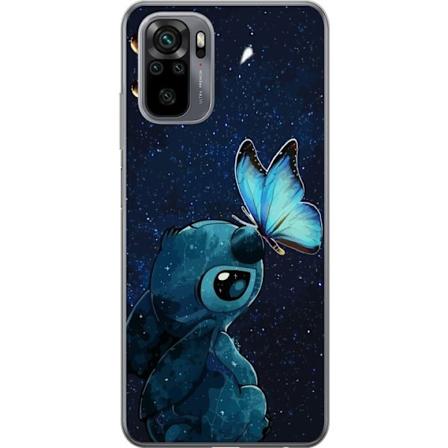Xiaomi Redmi Note 10S Gjennomsiktig deksel Stitch sommerfugl
