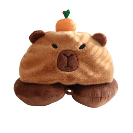Capybara Plys Pude med Hat Tegneserie Dyr Fyldte Plys Nakkepuder
