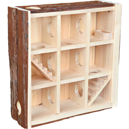 Trixie - Natural Living Leketårn Vindu Brun 30 x 30 x 10 cm - Smådyr - Hus & Burinteriør - Lekeplasser og Klatrestativer - ZOO.no