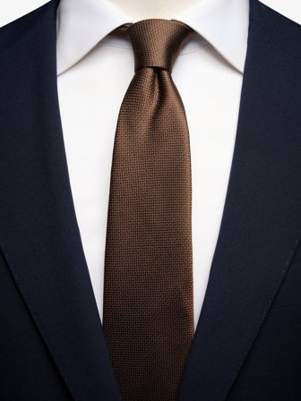 John Henric Men's Braune Struktur Krawatte Size 7,5