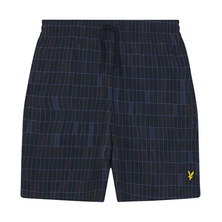 Lyle & Scott Herr Pooltryck Badshorts S Marinblå