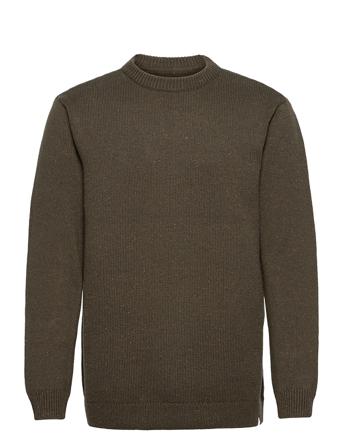 Benner Strikkegenser M. Rund Krage Brun Minimum