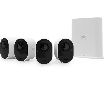Arlo Ultra 2 spotlight camera - 4-pack Vit - Fyra vädertåliga övervakningskameror och smart hub