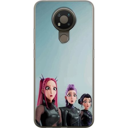 Yhteensopiva Puhelinkuori Nokia Nokia 3.4 Kolme animoitua naista, joilla on värikäs tukka futuristisessa tyylissä ja yllättyneet ilmeet