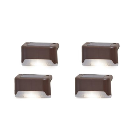LED-trappljus, solcellsdrivet stegljus 4-pack
