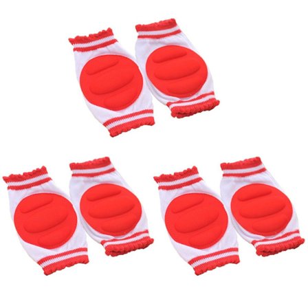 3 par med baby sklisikre knebeskyttere pustende baby rød KLB