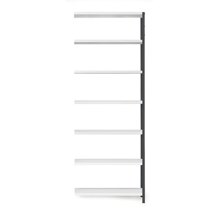 Regalsystem IDEAL, Anbauelement, 2500x1005x400 mm, dunkelgrau