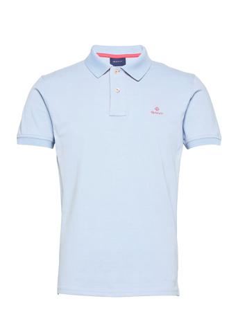Contrast Collar Pique Ss Rugger Polos Short-sleeved Blå GANT