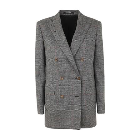 Tagliatore, Prince OF Galles Double Breasted Blazer Zwart, Dames, Maat:M