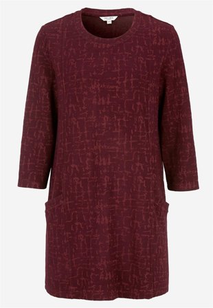 Cellbes of Sweden - Mönstrad tunika med fickor - vinröd / mönstrad - för damer - 42/44