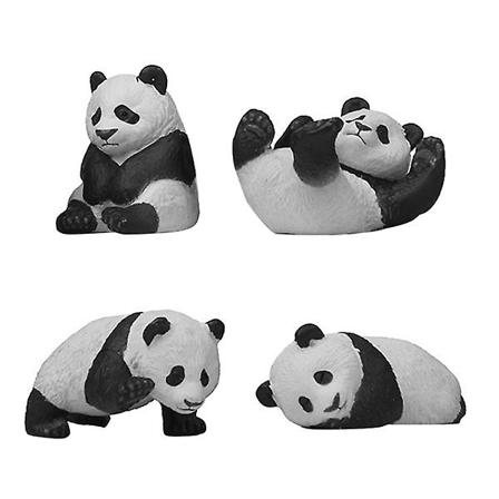 4 stk. Dekorative Panda Figurer Miniature Panda Legetøj Sød Dyre Dekoration Hjem Dekoration Hvid 12X10X8CM White 12X10X8CM
