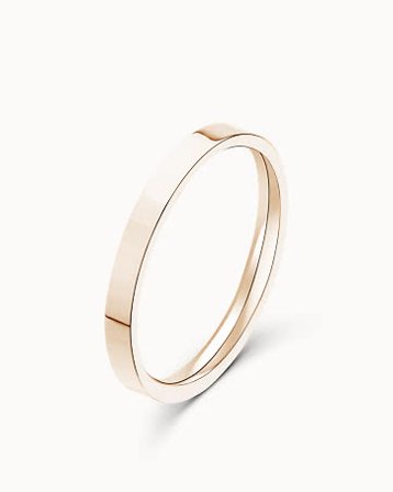 Smooth Ring for Her Millie 18K Rose Gold 3mm - Engagement Rings & Wedding Rings from Vanbruun