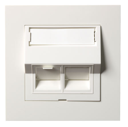 ELKO Plus Vinklet Modularuttak 2xKat.6A Elkonnekt