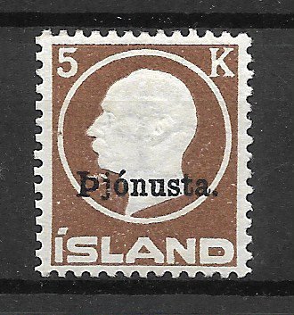 Island 1922 - AFA Tjenestemærke 42 - Ubrugt