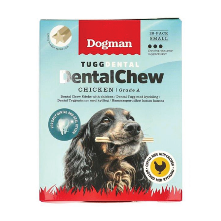 Dogman Dental Chew Tyggepinner m/kylling, 28 stk.