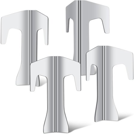 Sæt med 4 afstandsstykker til bålplade, universelle afstandsstykker i rustfrit stål, tilbehør til bålplade, bålfad, sfærisk grill og BBQ-skive