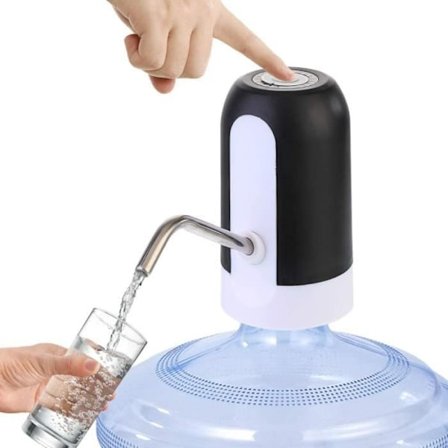 Automatisk vanddispenser - USB genopladelig pumpe - Kompatibel med 7,5-19 liter - Bærbar - Sort