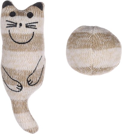 Katteleke Katt med Ball - Brun