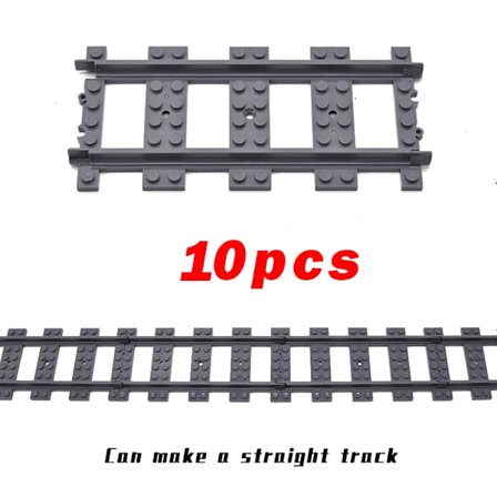 MOC City Train Rail Crossing Tracks Set Stud Gap Triple Switch Tegelstenar Byggstenar Tekniska Enlighten Leksaker för barn