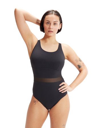 Speedo Womens Shaping Luniaglow 1 Piece - Black - 36