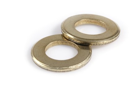 REYHER 001257010053000 Rundbricka BRB, DIN 125 A, mässing 5,3x10x1 mm, 1000-pack, Infästning