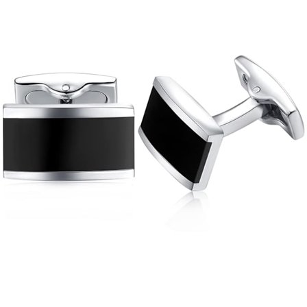 Herre Rustfritt Stål Rektangel Business Bryllup Blå Mansjettknapper