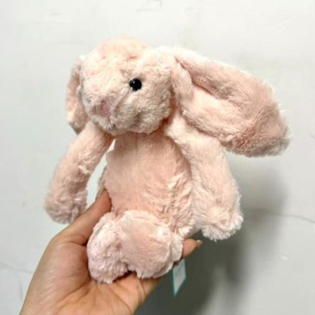 Jellycat Bartholomew Plyslegetøj, blødt og behageligt, perfekt til børn, Valentinsdagsgaver eller samleobjekter, 18 cm lyserød kanin.