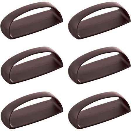 6-pack självhäftande instant skåpdrag med självhäftande skjutdörrshandtag för glasfönster, skåp, skal- och stickknopp Ingen borr 6 st/ set (Coff