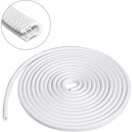 4m Kantbeskytter til bildør Gummi Metal Dørkant Kofangerbeskytter U Form Beskyttelsesliste Bil Båd Hvid