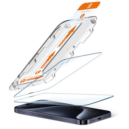 2-pack iPhone 15 Skärmskydd - Härdat Glas | [Automatisk Installation] - Bubblelfritt och Dammfritt iPhone 15