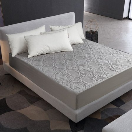 Beskyttende madrasbetræk grå, bomuldsmadras