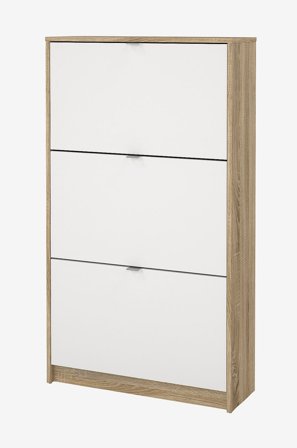 Tvilum - Skor Skoskåp m. 3 tippbara dörrar och 2 lager - Paket - Brun - Skoskåp - Från Homeroom