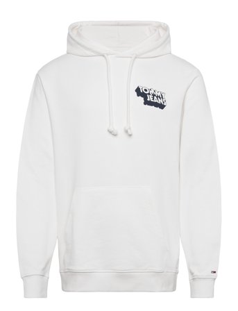 Tjm Stack Back Logo Hoodie Ext White Tommy Jeans